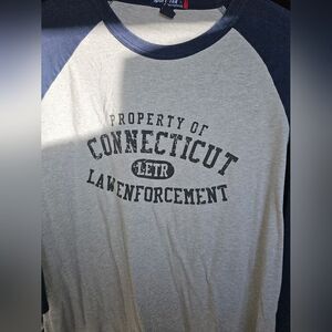 T-shirt men Gray size L PROPERTY OF Connecticut lawinforcement 036